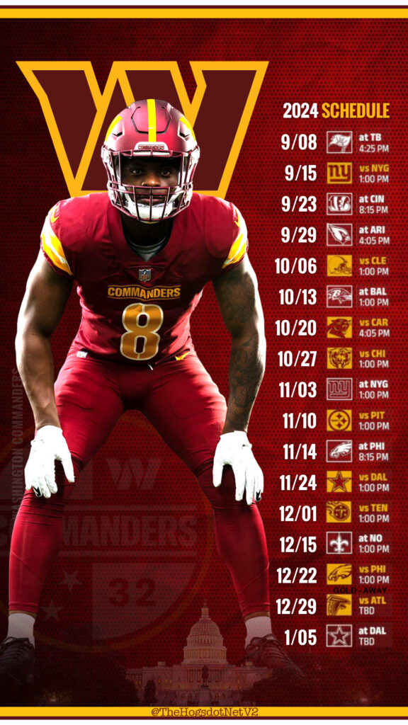 2024 Commanders Schedule / Results